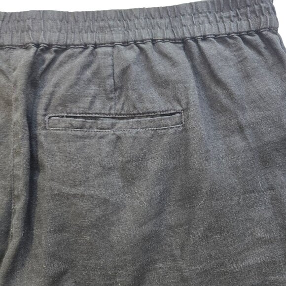 J.Jill Love Linen 2XL Black Relaxed Fit Cropped Pants Elastic Waist - Picture 13 of 16